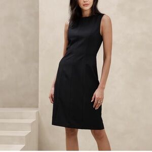 Studio I Black Sheath Midi Dress Sleeveless